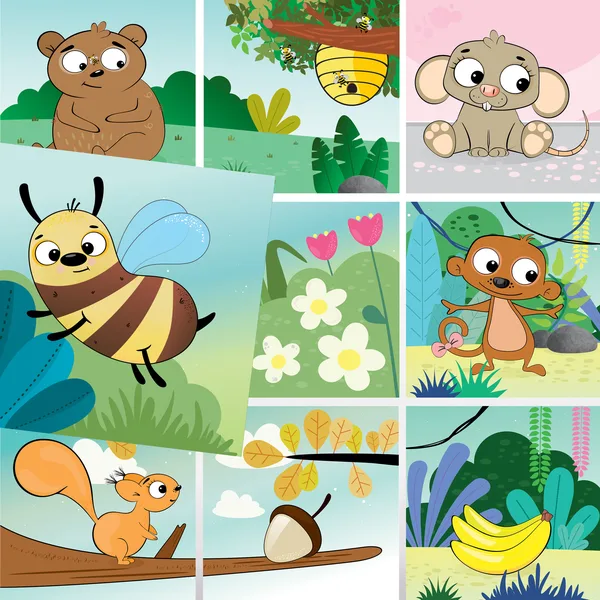 Didaktické puzzle - Co jedí zvířátka 1