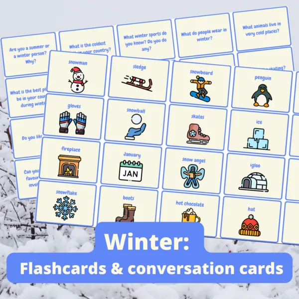 Winter: Flashcards & Conversation cards 1
