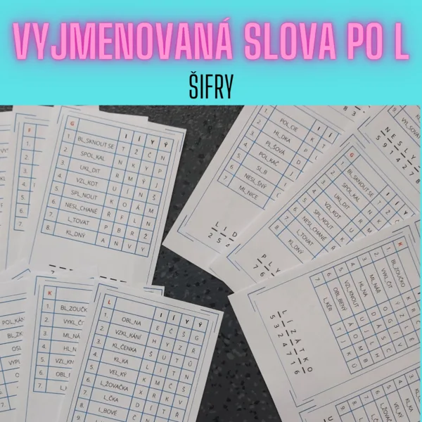 Vyjmenovaná slova po L - šifry 1