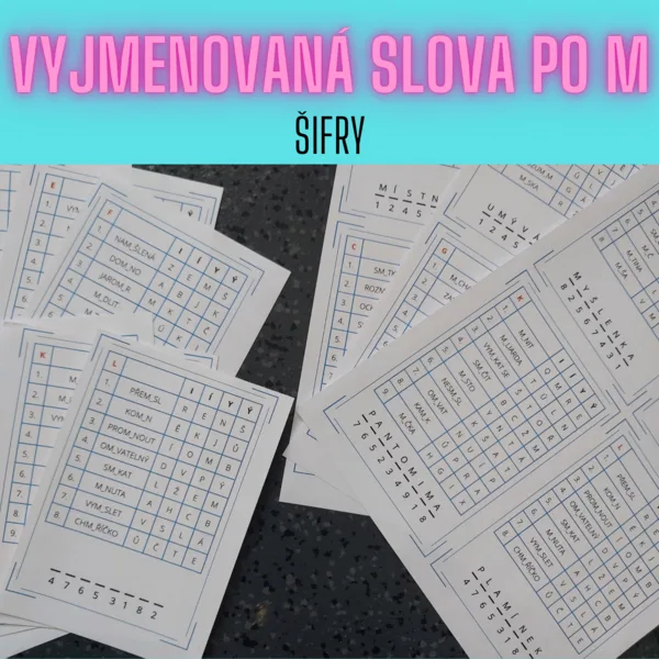 Vyjmenovaná slova po M - šifry 1