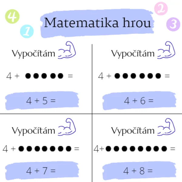 Sčítání do 10, 20 1