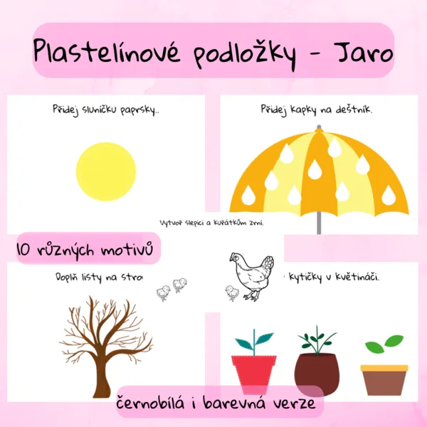 Plastelínové karty/podložky JARO 1