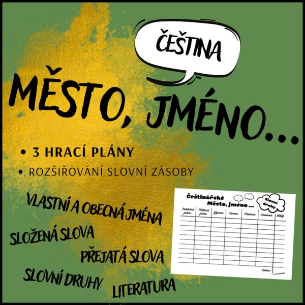 Češtinářské Město, jméno... 1