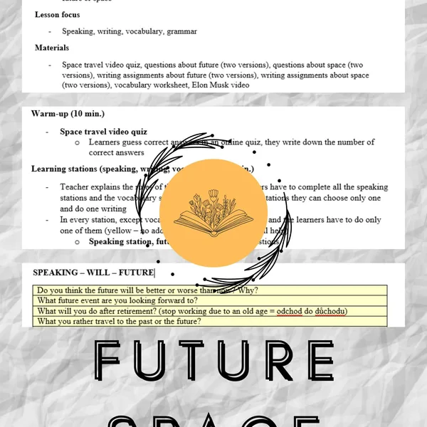 Future, space - plán hodiny 1