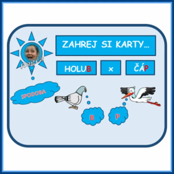 Zahrej si karty holub x čáp - spodoba B - P 1