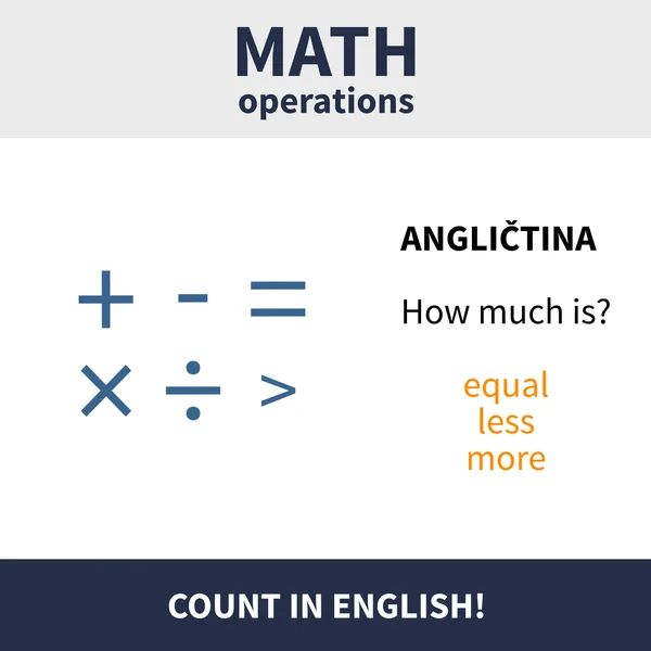 MATH OPERATIONS - matika v AJ (otázky, odpovědi, vzorové příklady) 1