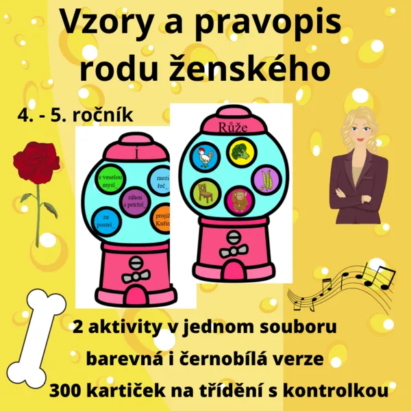 Vzory a pravopis rodu ženského 1