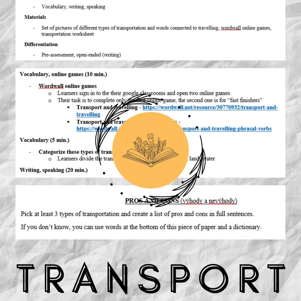 Transportation - plán hodiny 1