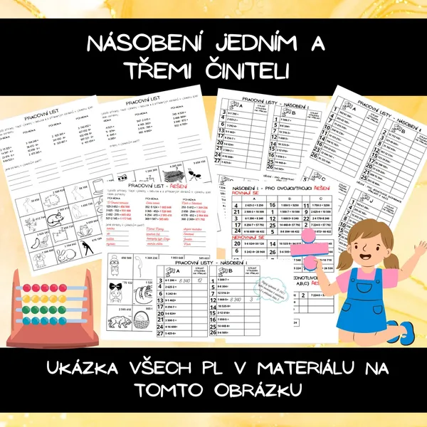 Násobení jedním a třemi činiteli  1
