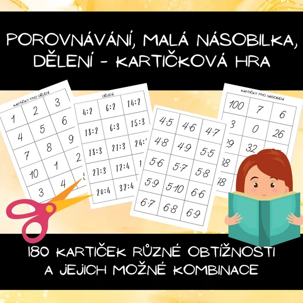 Malá násobilka a dělení - kartičková hra 1