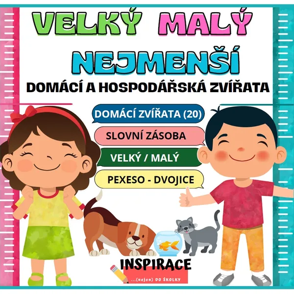 Výuková hra: VELKÝ, MALÝ, NEJMENŠÍ (zvířata) 1
