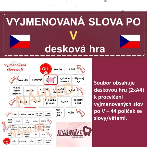 Vyjmenovaná slova po V hra 1