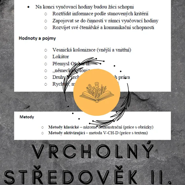 Vrcholný středověk II. - Plán hodiny 1
