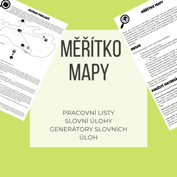Měřítko mapy - generátory testů a pracovní listy 1