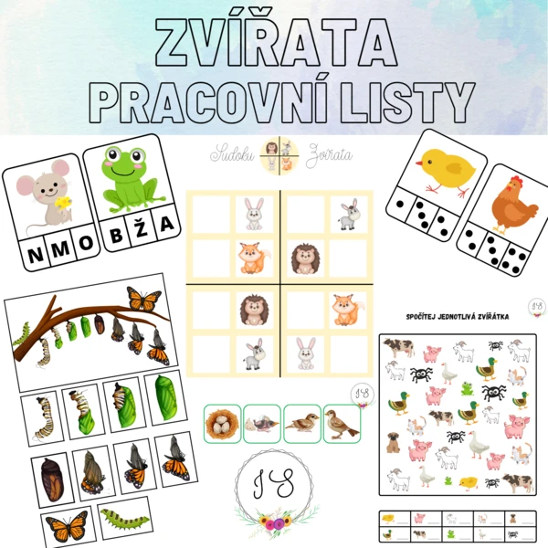 Zvířata - pracovní listy 1