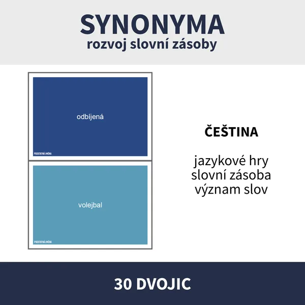 VÝZNAM SLOV - SYNONYMA  1
