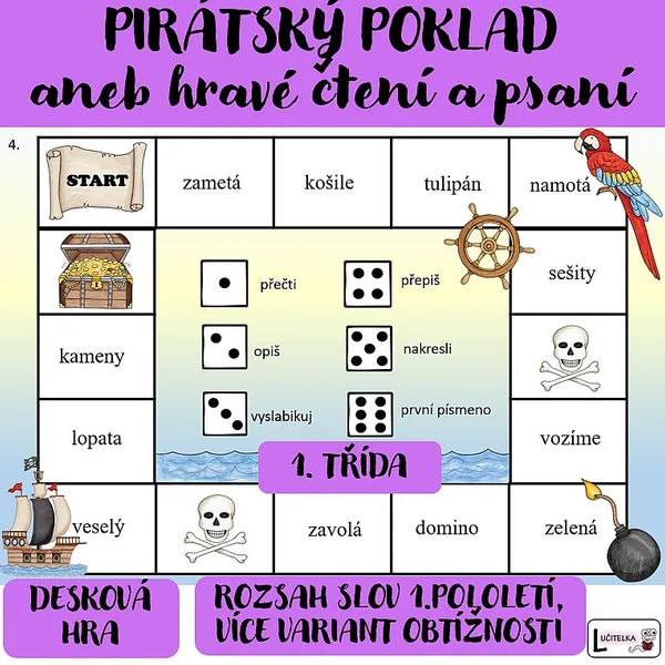Cesta za pokladem aneb desková hra na čtení a psaní 1