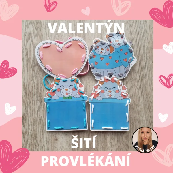 Legenda o sv. Valentýnovi s provlékáním (vyšíváním) 1