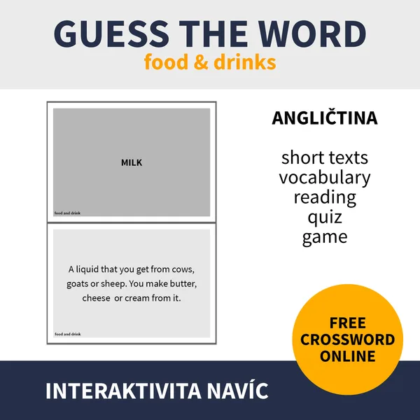 ENG - GUESS THE WORD / FOOD & DRINKS (hádej slovo podle popisu) 1