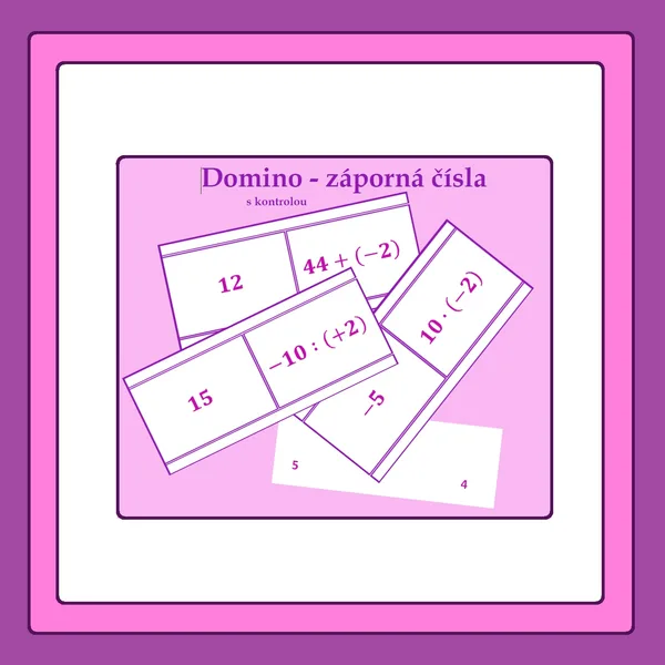 Domino - záporná čísla 1