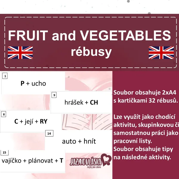 Fruit and vegetables rébusy 1