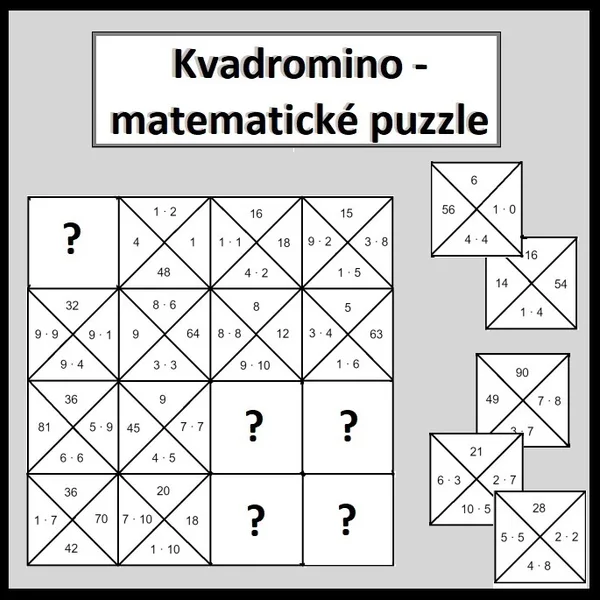 Kvadromino - Matematické puzzle 1