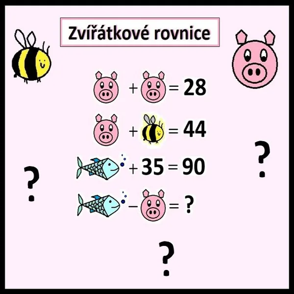 Zvířátkové rovnice 1