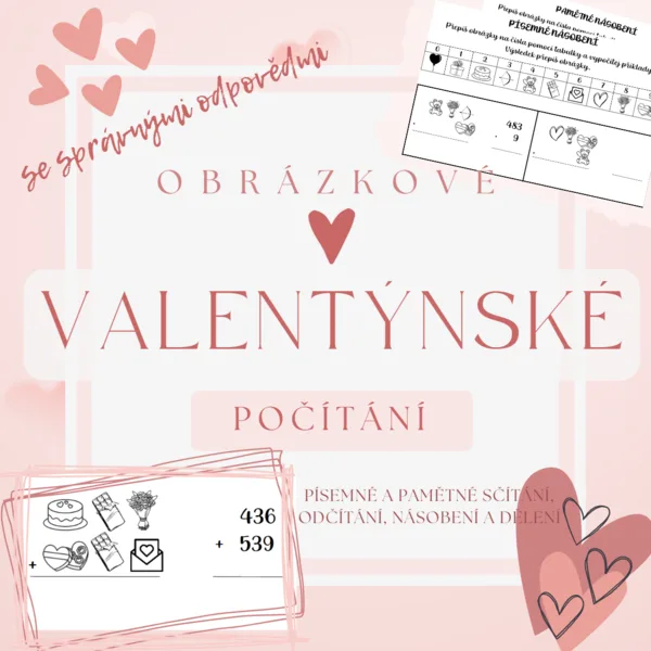 Valentýnské obrázkové počítání 1