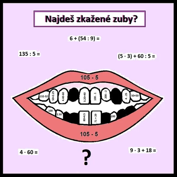 Najdeš zkažené zuby? 1