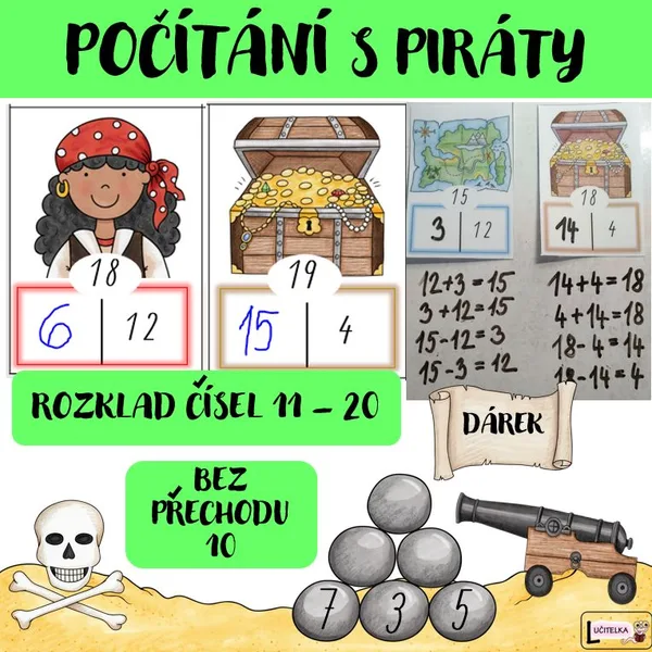 Piráti počítají aneb rozklad čísla 11-20 1