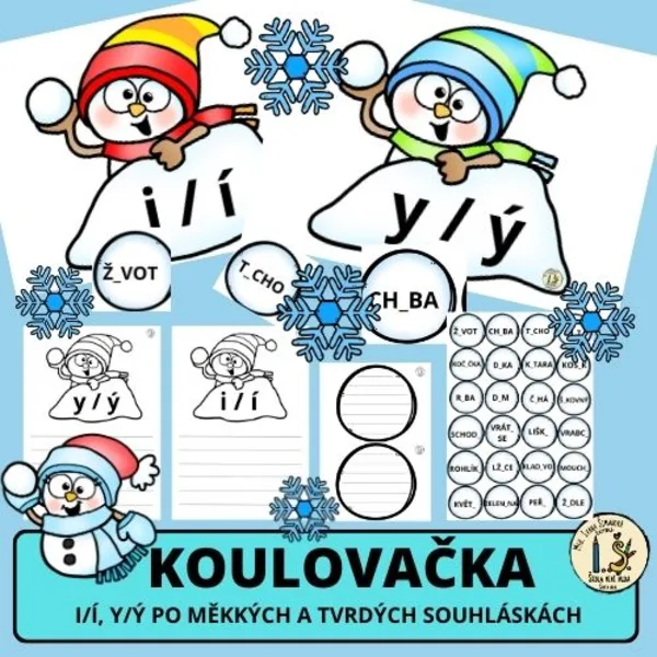 Koulovačka - ČJ - i/í, y, ý po měkkých a tvrdých souhláskách 1