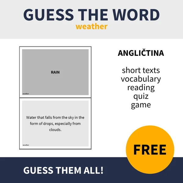 ENG - GUESS THE WORD / WEATHER (hádej slovo podle popisu) 1
