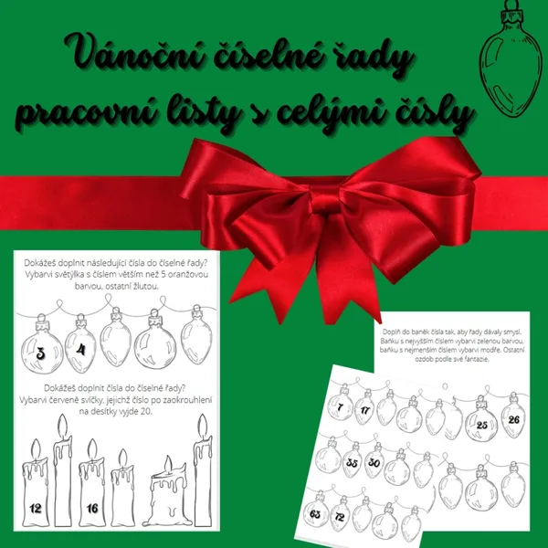 Vánoční číselné řady - přirozená čísla 1
