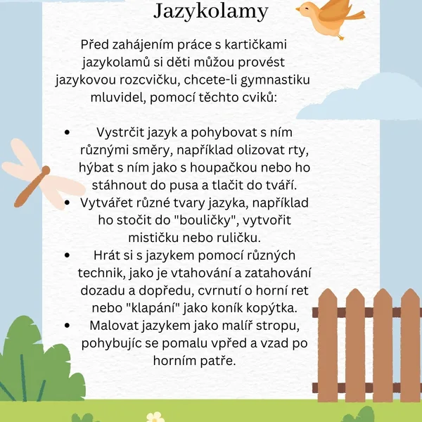 Kartičky s jazykolamy 1