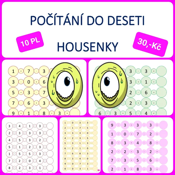 Počítání do deseti - housenky 1