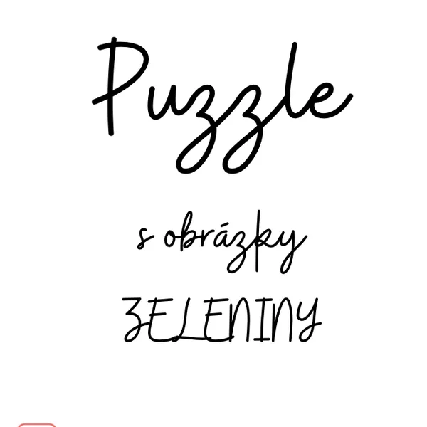 Puzzle s obrázky - ZELENINA 1