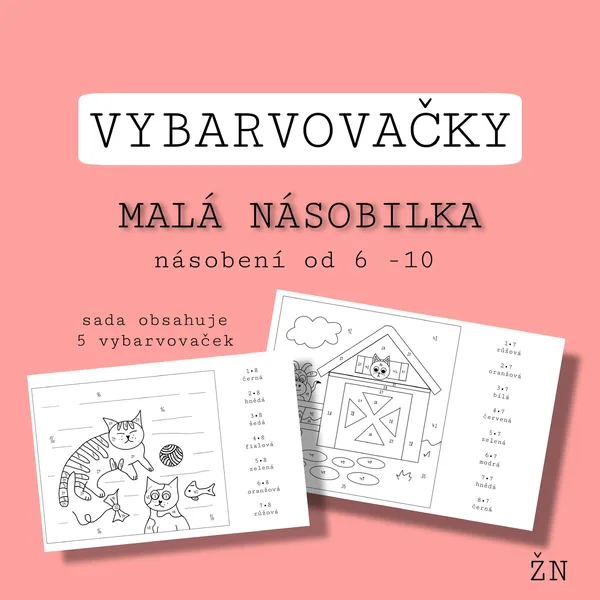 Vybarvovačky - násobení od 6-10 1