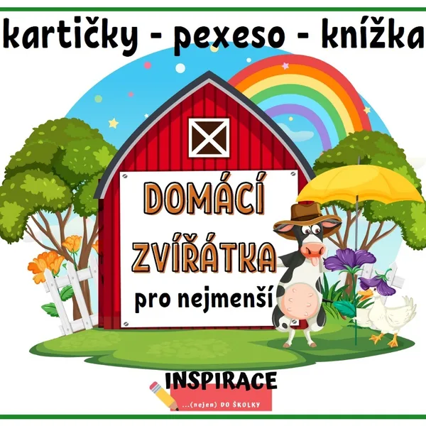 DOMÁCÍ ZVÍŘÁTKA (kartičky, pexeso, knížka) 1
