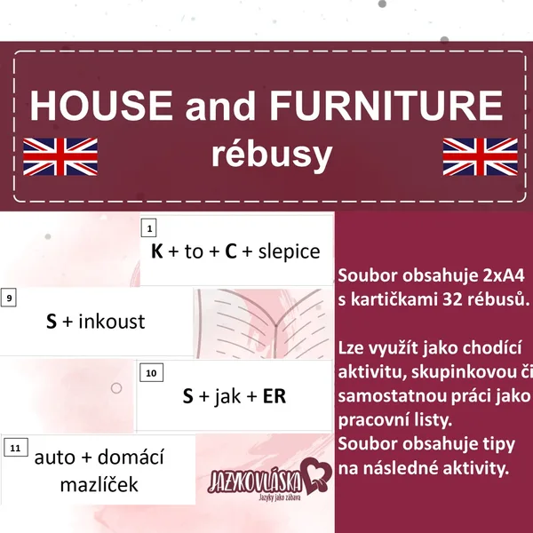 House and furniture rébusy 1