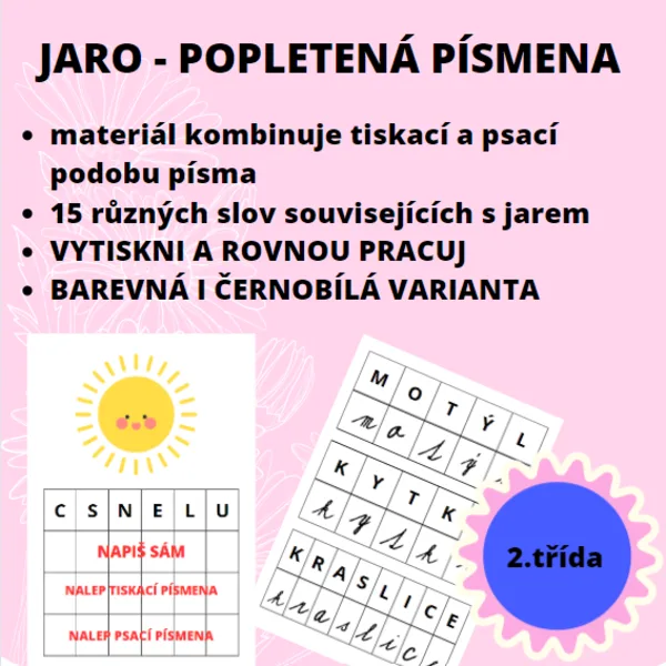 Jaro - popletená písmenka 1