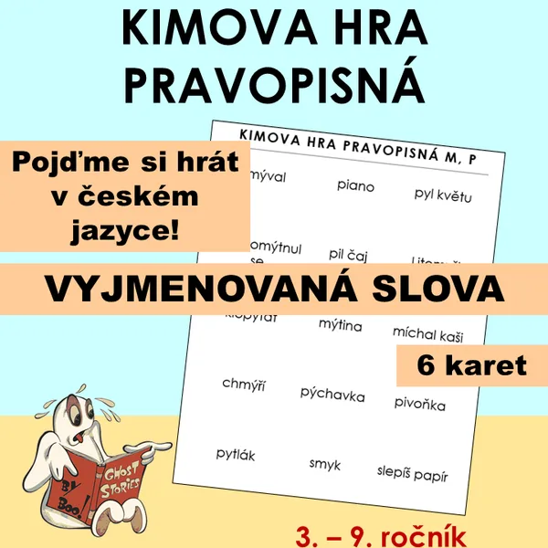 KIMOVA HRA PRAVOPISNÁ - VYJMENOVANÁ SLOVA 1