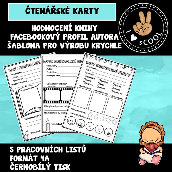 Čtenářské karty -  hodnocení knihy 1