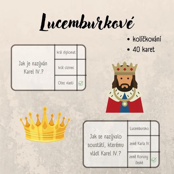 Lucemburkové - kolíčkování 1