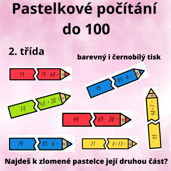 Pastelkové počítání do 100 1