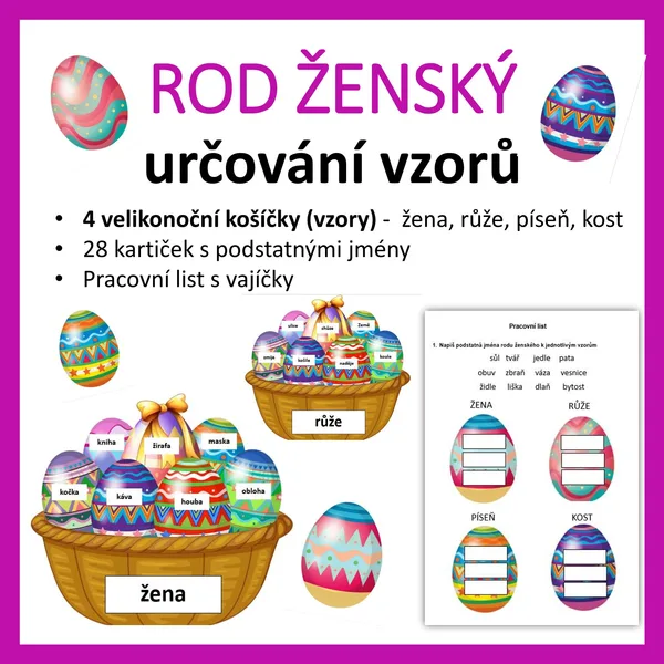 Rod ŽENSKÝ - určování vzorů 1