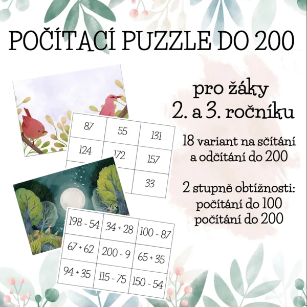 Počítací puzzle do 200 1