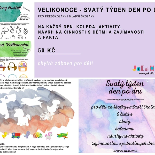 VELIKONOCE - SVATÝ TÝDEN DEN PO DNI 1