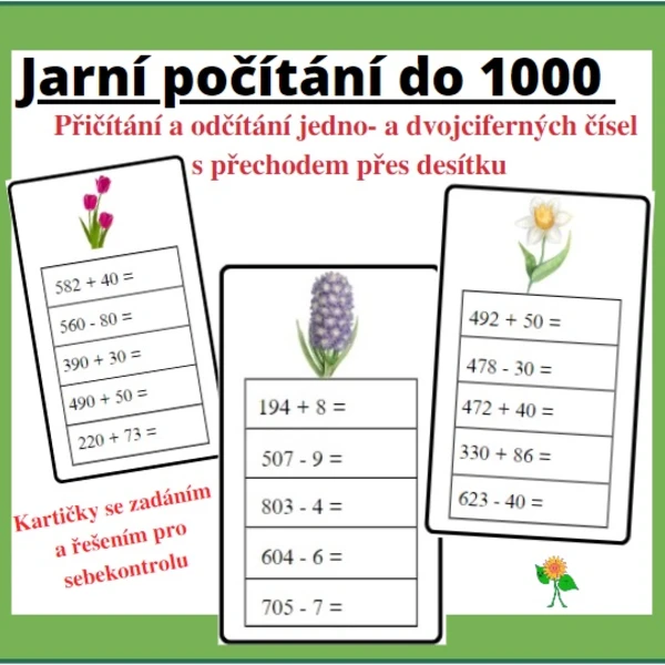 Jarní počítání do 1000 1