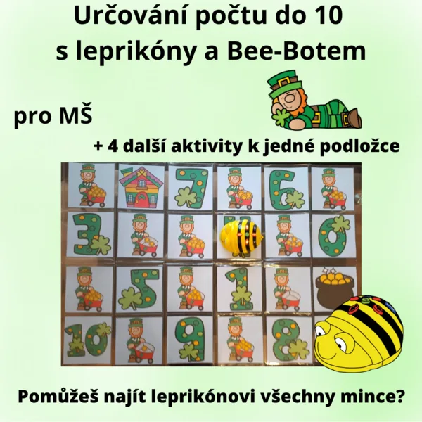 Určování počtu do 10 s leprikónem a Bee-Botem 1