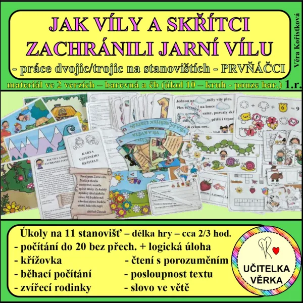 JAK VÍLY A SKŘÍTCI ZACHRÁNILI JARNÍ VÍLU – práce na stanovištích 1